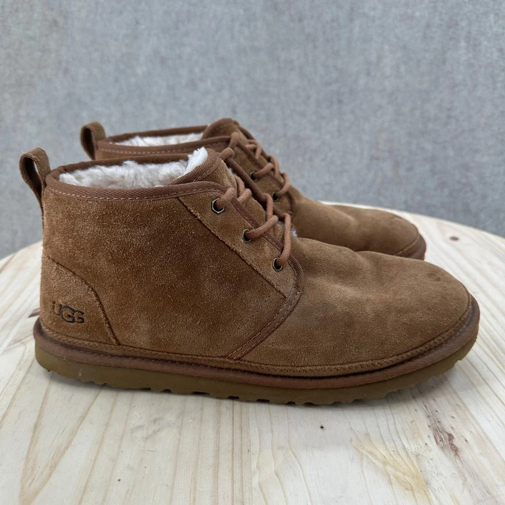 UGG Neumel Chestnut Suede Lace Up Chukka‎ Ankle Boots Mens 11